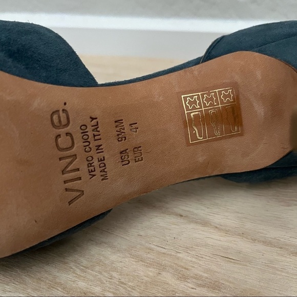 Vince Blue Jay Celeste D'Orsay Suede Pump Heels 9.5 - Picture 9 of 9